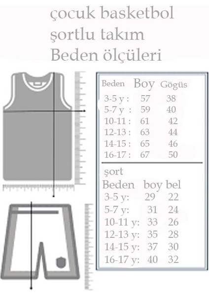 Basketbol Forması Çocuk Şortlu Takım fiyatları