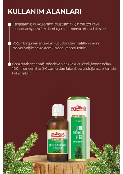 Çam Terebentin Yağı 50 ml (Temizleyici, Canlandırıcı,ferahlık,yenileyici) fiyatları