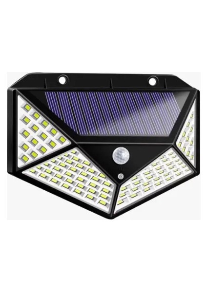 Solar Hareket Sensörlü Duvar Lambası 100 LED