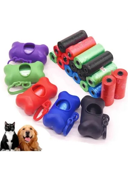 Köpek Dışkı Poşeti Seti (5+1 Kemik Aparatlı)