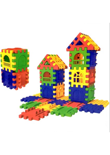 Puzzle City 3D Yapı ve Tasarım Blokları 64 Parça modelleri