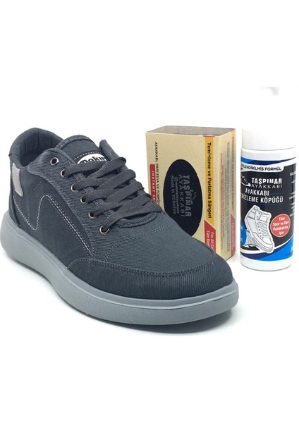 Dakırs Yazlık Ortopedik Tabanlı Erkek Keten Rahat Spor Ayakkabı Yeni Sezon Bakım Setli 40-44