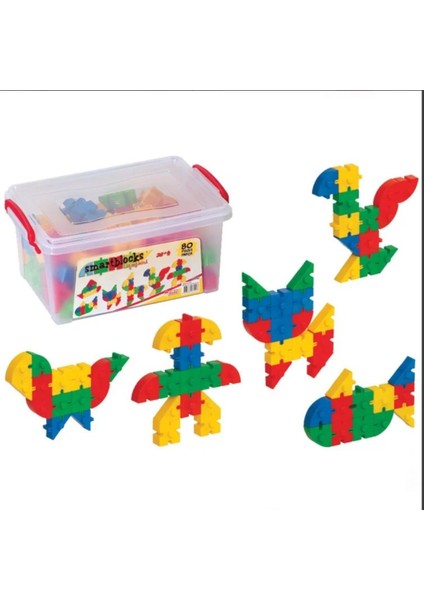 Smart Bloklar Küçük Boy 80 Parça