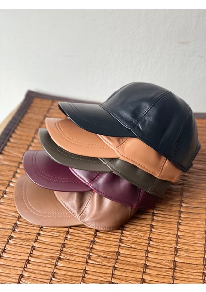 %100 Hakiki Deri Şapka Spor Şapka Deri Cap Kep Deri Şapka Güderi Ayarlanabilir Ölçü modelleri