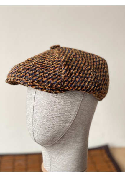 Kışlık Özel Kumaş Yünlü Peaky Blinders Model Dökümlü Unisex Yünlü Kasket Şapka fiyatları
