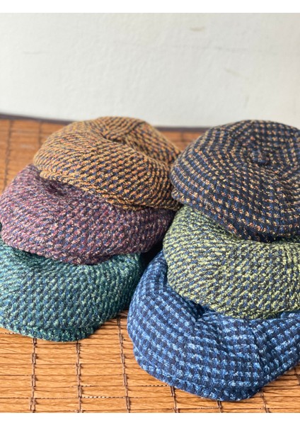 Kışlık Özel Kumaş Yünlü Peaky Blinders Model Dökümlü Unisex Yünlü Kasket Şapka modelleri