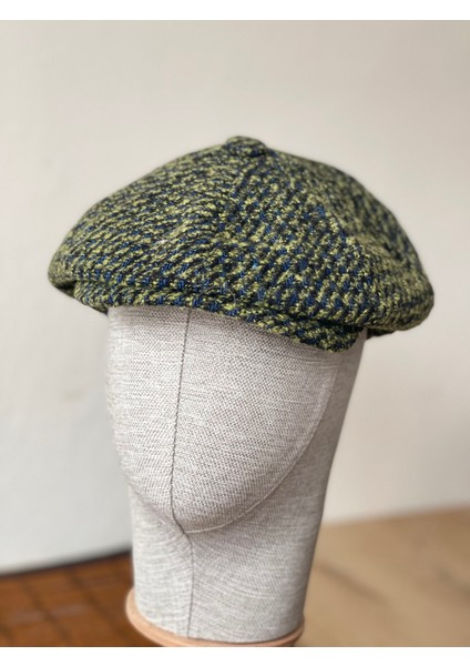 Kışlık Özel Kumaş Yünlü Peaky Blinders Model Dökümlü Unisex Yünlü Kasket Şapka