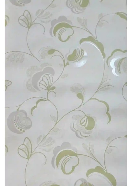 Beyaz Zemin Yeşil Dal Çiçek Duvar Kağıdı 111034 fiyatları