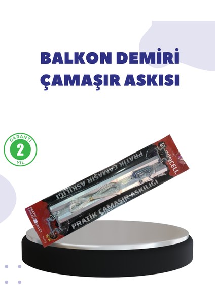 25X60 Balkon Askılığı Kare Demir Uyumlu Hava Dayanıklı Çamaşır Askısı