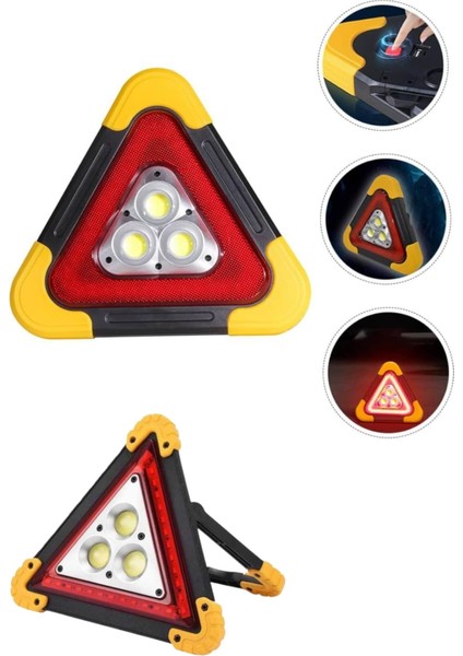 Işıklı Ikaz Lambası Reflektör Şarjlı Işıklı Üçgen LED Acil Durum Feneri fırsatları