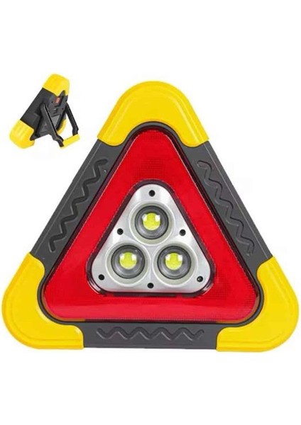 Reflektör Güneş Panelli Solarlı Şarjlı Üçgen Işıklı Trafik Reflektör Fener indirimleri