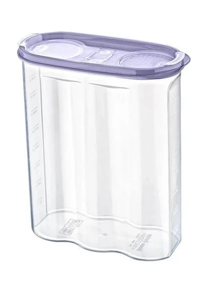 2 Kapaklı Ölçekli Erzak Kuru Gıda Saklama Kutusu Kabı 2,4 LITRE-SA940 ( )