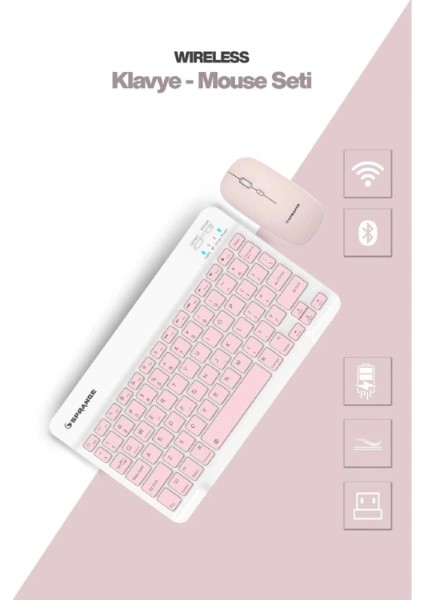 Pembe Klavye ve Mouse Seti ( )