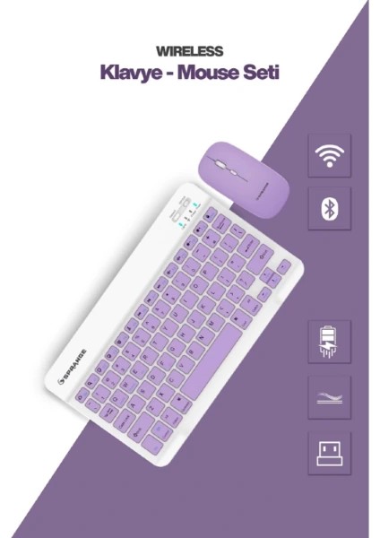 Mor Klavye ve Mouse Seti ( )