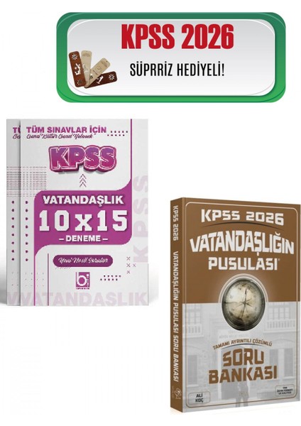CBA 2026 KPSS Vatandaşlığın Pusulası Çözümlü Soru Bankası ve Dene