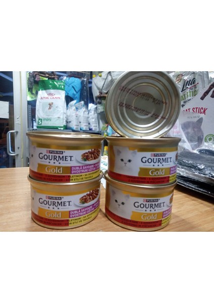 Gourmet Gold Çifte Lezzet Sığır Etli-Tavuklu 85 Gram x 15 Adet