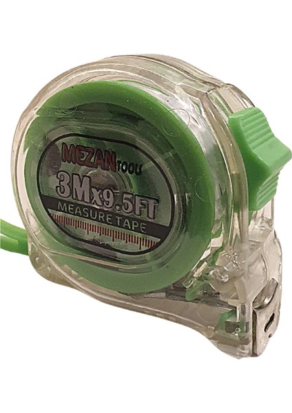 Yeşil 3X16 Metre Şerit Metre, Hassas Ölçüm Aleti