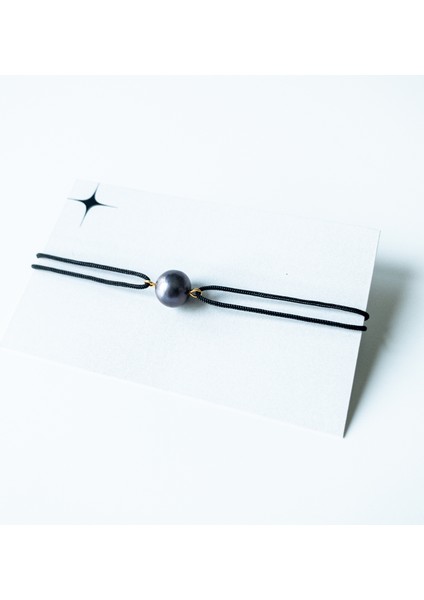 Moira — Siyah Inci Ip Bileklik