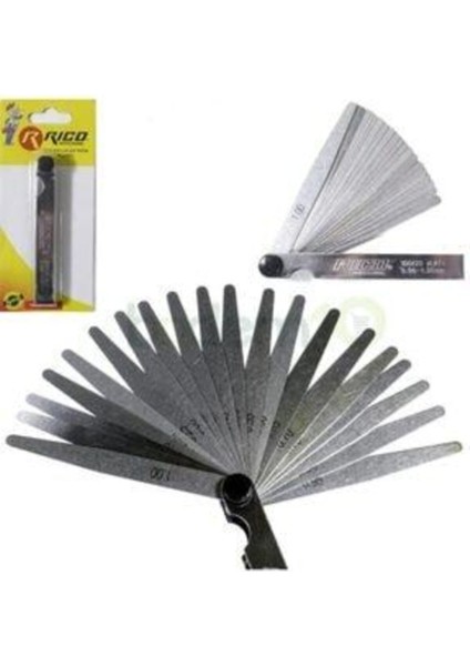 Sentil Feeler Çakısı 20 Adet, 0.05-1.00MM Ölçü Seti