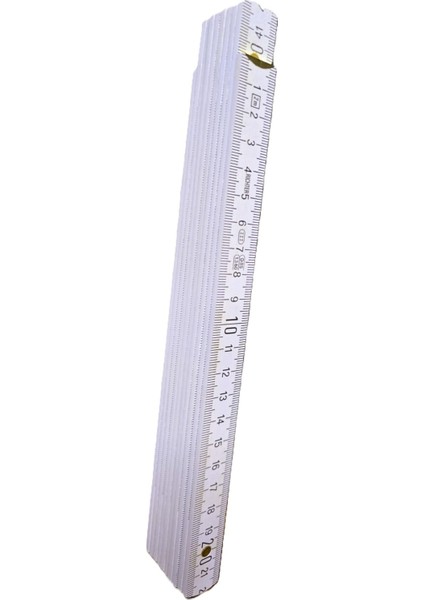 Ağaç Ahşap Kırma/katlanır Metre 2 mt Beyaz, Dayanıklı ve Pratik Kullanım