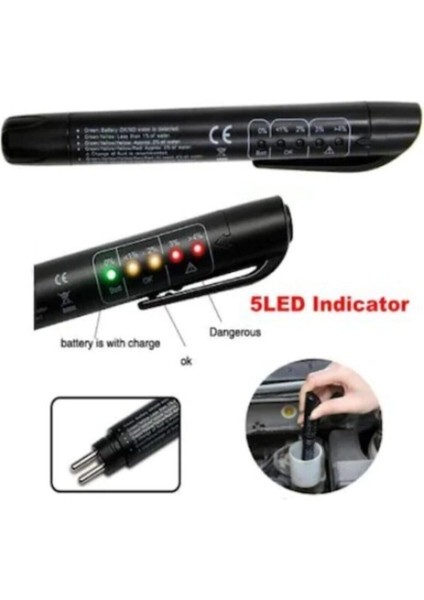 Fren Hidrolik Yağı Ölçüm Cihazı LED Göstergeli Test Kalemi fiyatları