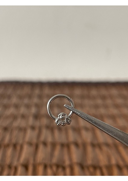 316 L Cerrahi Çelik Arı Kilitli Çelik Halka Septum Piercing