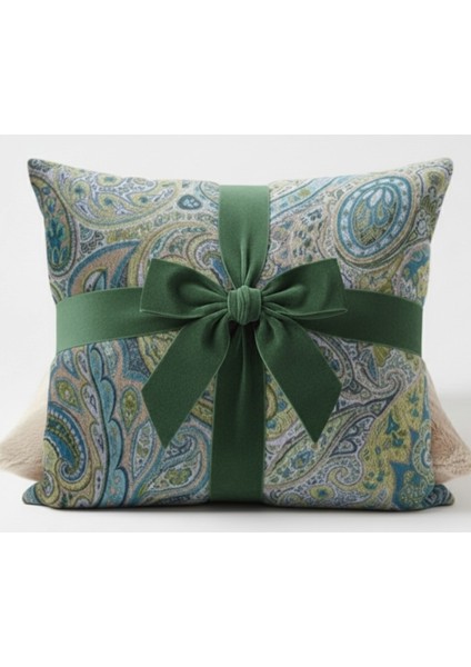 Core, %100 Pamuklu Botanik Desenli Kırlent Kılıfı