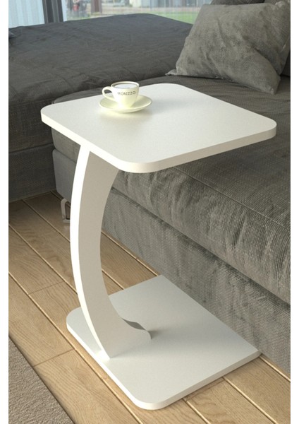 Tekerleksiz Dekoratif Kare C Sehpa Modern Zigon Sehpa Koltuk Yanı Sehpa