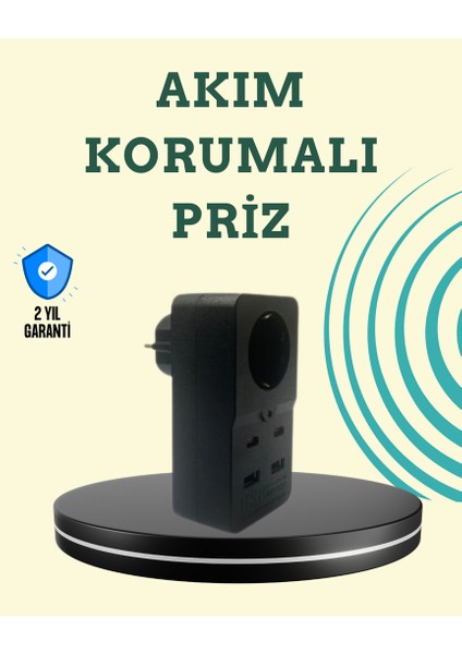 Mtxdpn Isıya Dalı Pc Gövdeli Akım Korumalı Priz 4 USB