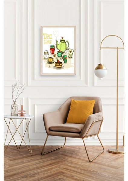 Çay Vakti Ahşap Çerçeveli Tablo fiyatları