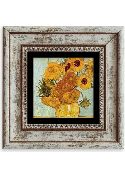 Van Gogh Çerçeveli Taş Tablo