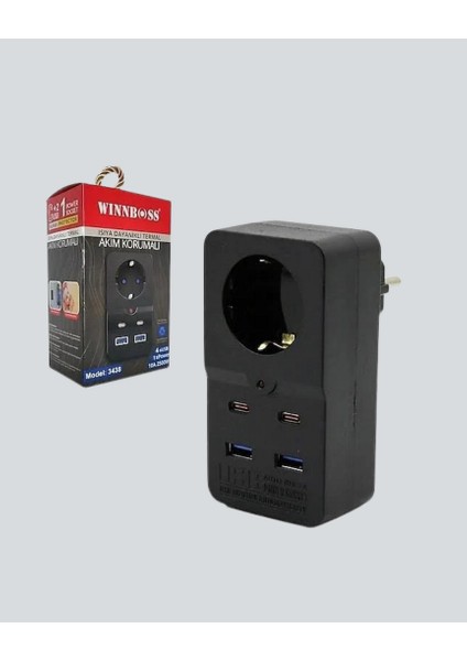 Mtxdpn Termal Korumalı Priz Otomatik Çocuk Kilidi 4 USB Type C modelleri