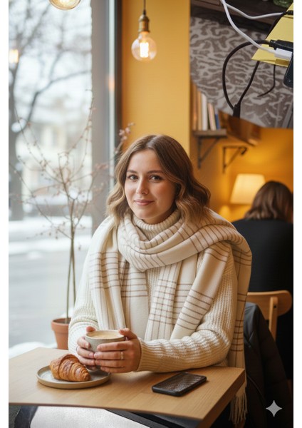 Kareli Ekose Desenli Omuz Şalı 70*180 modelleri