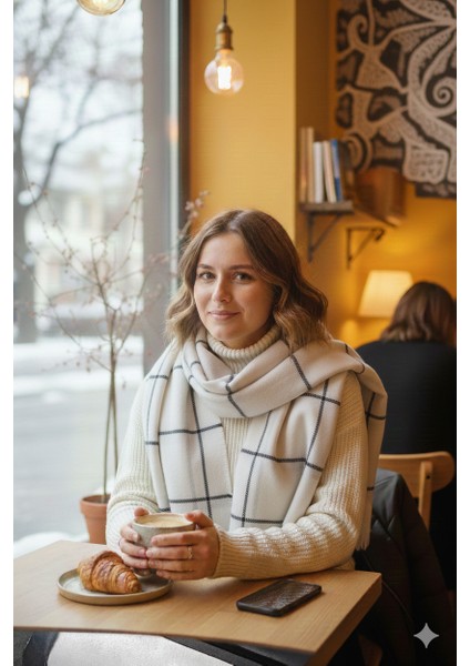 Kareli Ekose Desenli Omuz Şalı 70*180 fırsatları