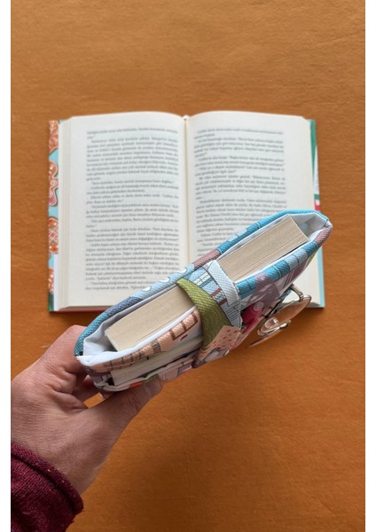 Kış Evleri Cepli Keten Kumaş Kitap Koruma Kılıfı Kitap Sever Hediyesi indirimleri