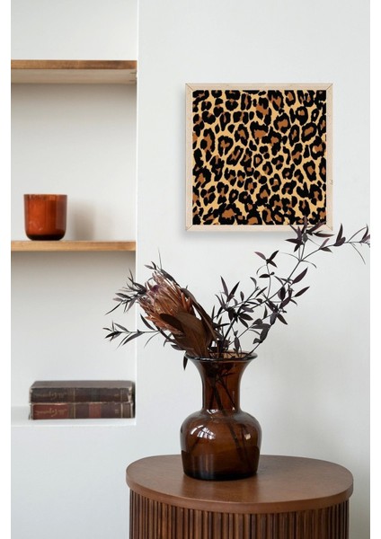 Leopar Deseni Ahşap Çerçeveli Tablo modelleri