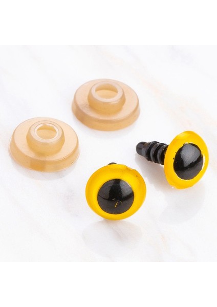 10 mm Sarı 5 Çift Amigurumi Göz