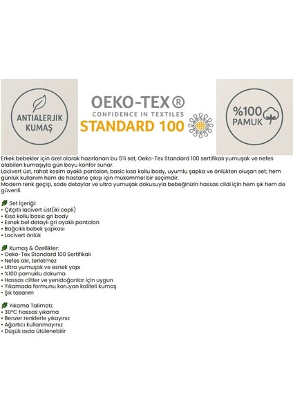Erkek Bebek 0-3 Ay Hastane Çıkış Zıbın Seti Yenidoğan Yeni Nesil modelleri