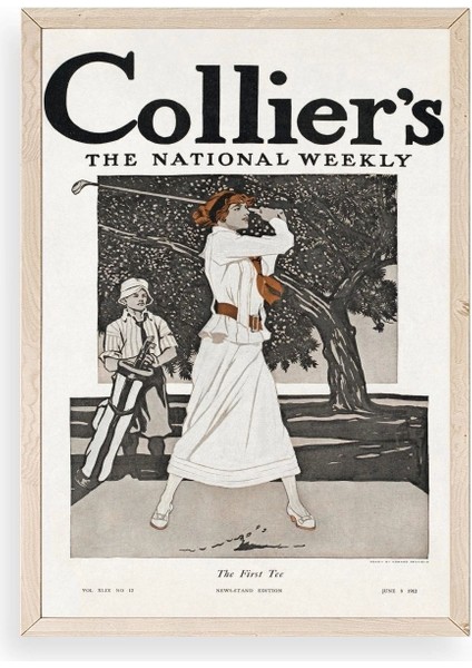 Edward Penfield Ahşap Çerçeveli Tablo