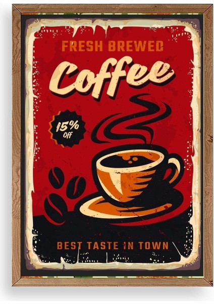 Kahve Ahşap Çerçeveli Tablo