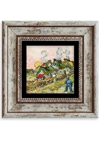 Van Gogh Çerçeveli Taş Tablo