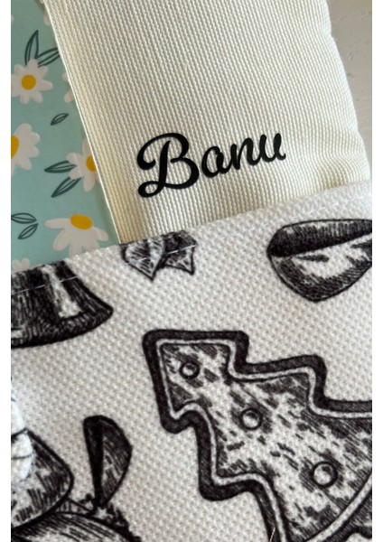 Isme Özel Cepli Kumaş Kitap Kılıfı Organizer Kitap Koruyucu Yeniyıl Hediyesi fiyatları