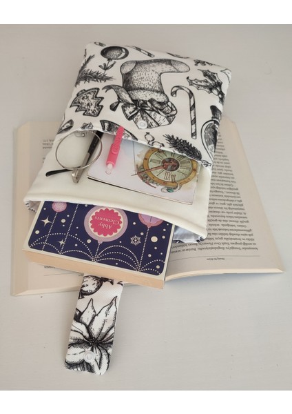 Isme Özel Cepli Kumaş Kitap Kılıfı Organizer Kitap Koruyucu Yeniyıl Hediyesi indirimleri