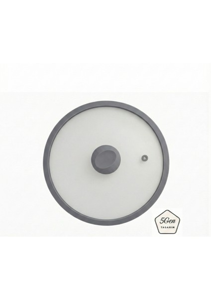 Gri Silikon Çerçeveli ve Kulplu Modern Cam Tencere Kapağı – Cam Çapı: 18-20-24-26-28 Cm, Yer Kaplamayan Düz (Flat) Tasarım fiyatları