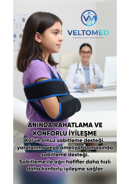 Çocuk Velpo Bandaj Çocuk Kol Kırığı,çocuk Omuz Çıkığı, Kol Burkulması Bandajı,çocuk Ortopedik Destek