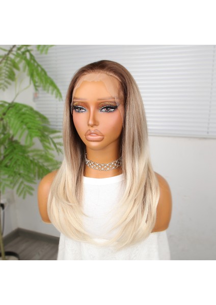 Kumral Beyaz Platin Ombreli Tül Peruk fırsatları