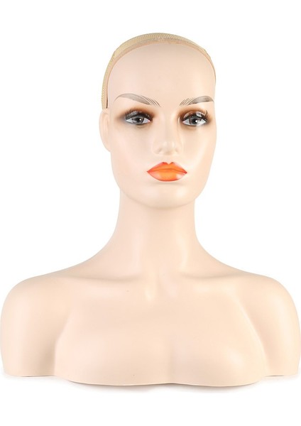Omuzlu Peruk Kafa Mankeni / Beyaz Tenli