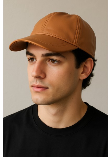 %100 Hakiki Deri Şapka Spor Şapka Deri Cap Kep Deri Şapka Güderi Ayarlanabilir Ölçü