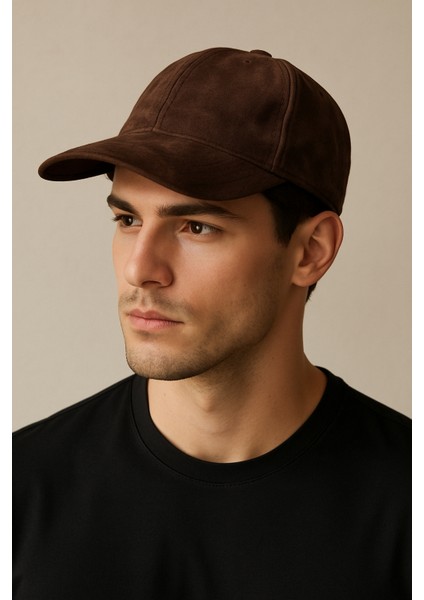 %100 Hakiki Süet Deri Şapka Spor Şapka Cap Kep Süet Şapka Deri Şapka Güderi Ayarlanabilir Ölçü