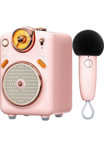 Sevimli Mikrofonlu Hoparlör, Şarkı Söylemek Veya Konuşmak Için 7 Farklı Ses Modu, Kızlar, Erkek Çocuklar, Aile Partisi, Sunum, Eğitim, Açık Hava Için Karaoke Makinesi, Pembe modelleri